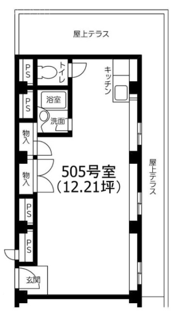 バルミー赤坂505 間取り図