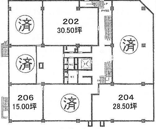 東亜ビル206 間取り図