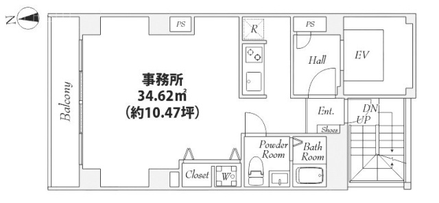 リヨンドール秋葉原10F 間取り図