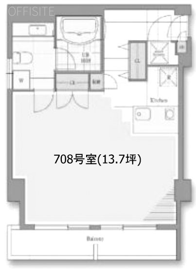 ホテル&レジデンス六本木708 間取り図