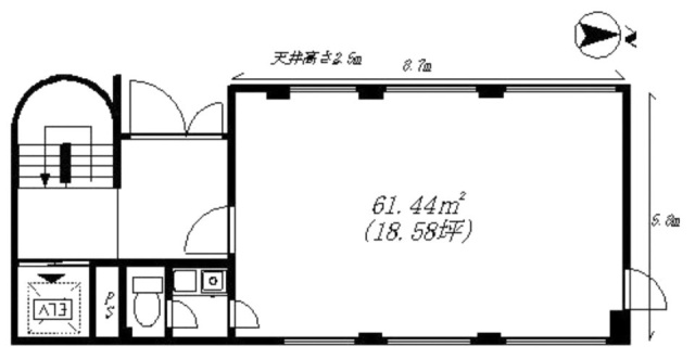 梅屋ビル1F 間取り図