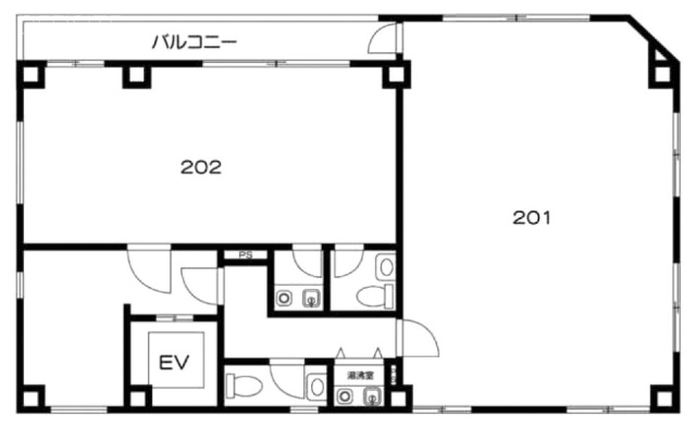 ロイヤルヴェッセル近藤ビル202 間取り図