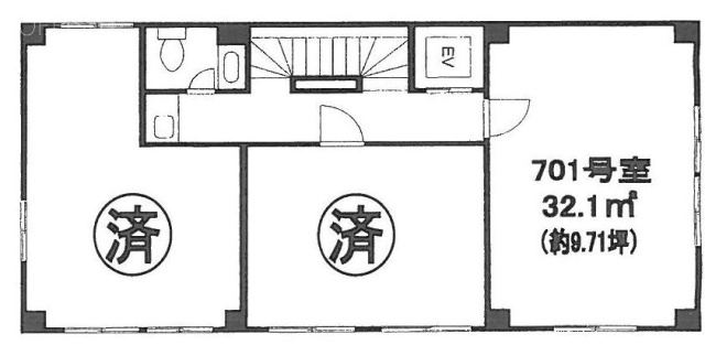 ワコーレ新宿第二ビル701 間取り図