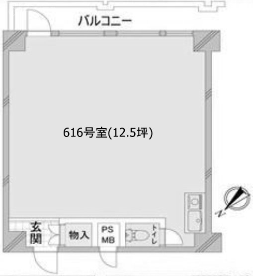 東新橋ビル616 間取り図