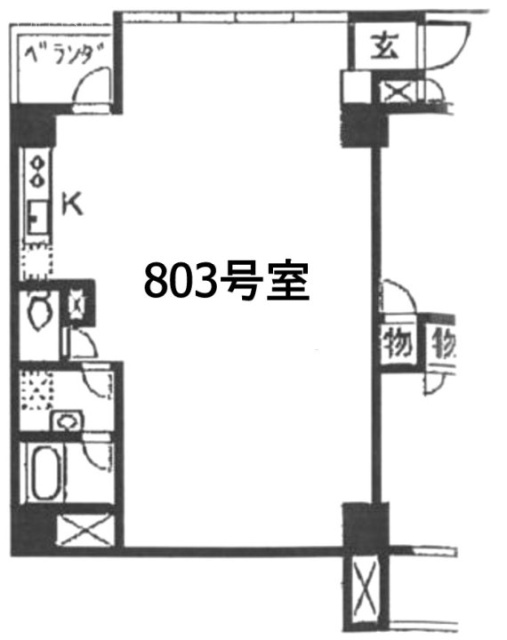 神谷第一ビル803 間取り図