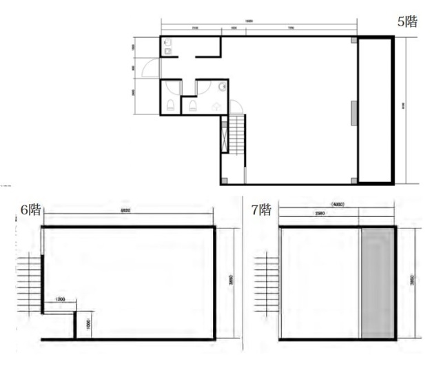 US水道橋ビル5F～7F 間取り図