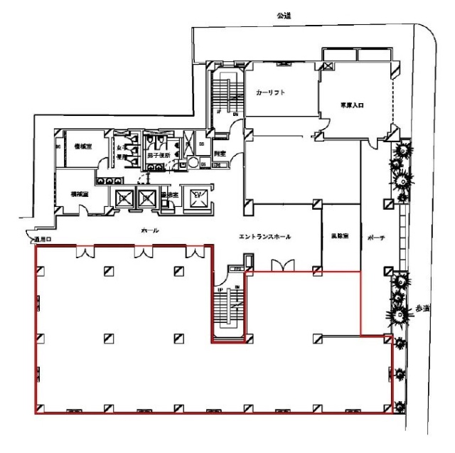 銀座2丁目松竹ビル1F 間取り図