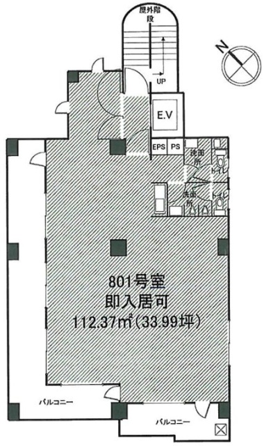 NGA南青山ビルⅩⅡ801 間取り図