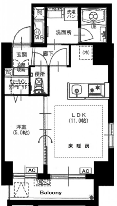 カーサ麻布ル・グラン402 間取り図