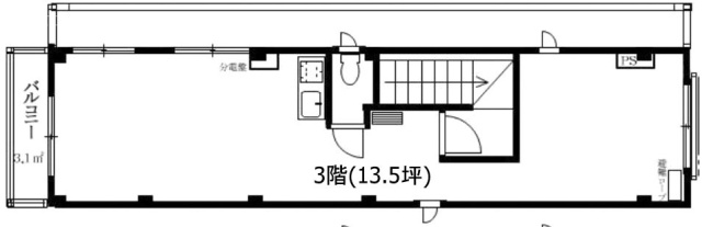 森本永福町駅前ビル3F 間取り図