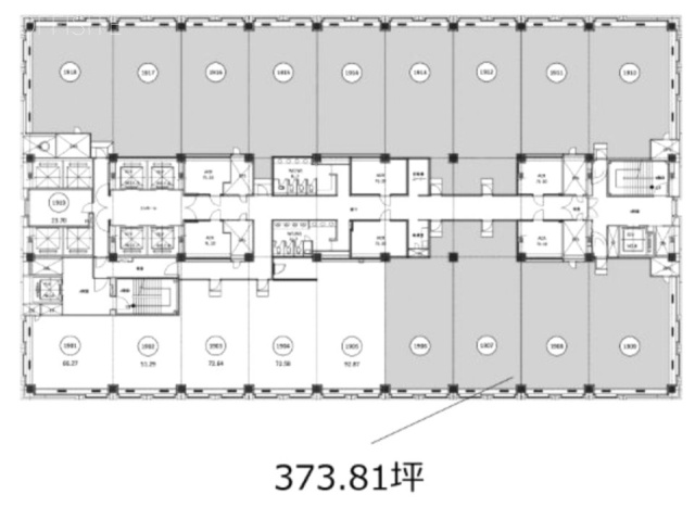 横浜スカイビル19F 間取り図