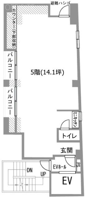 茗渓(めいけい)ビル5F 間取り図