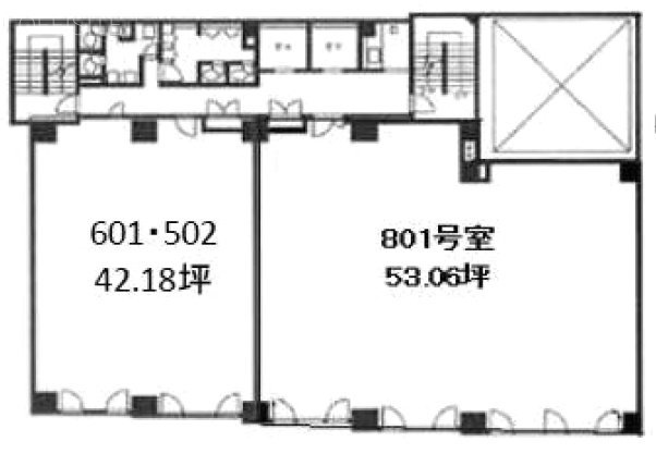 横浜関内地所ビル502 間取り図