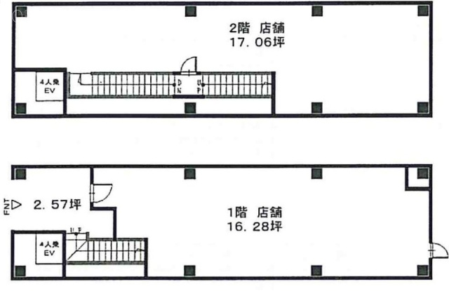 笹川ビル1F～2F 間取り図