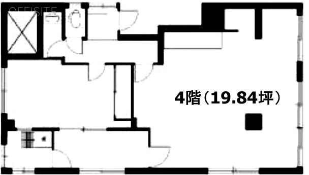 西新橋二丁目ビル4F 間取り図