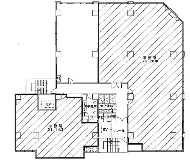 コスモス御苑ビル3F 間取り図