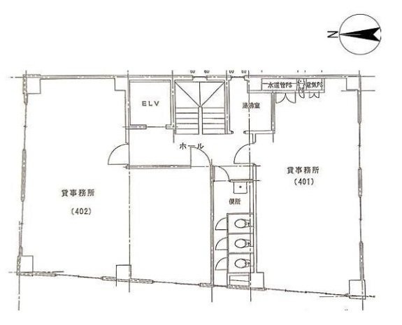 唐沢第2ビル401 間取り図