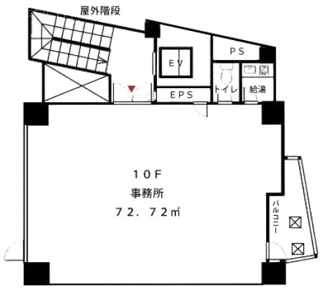 落合原宿ビル10F 間取り図
