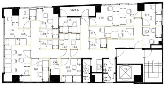 外神田ストークビル(ハローオフィスAkiba)303 間取り図