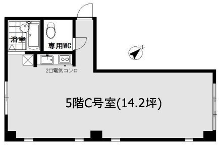 リッツ虎ノ門ビルC 間取り図