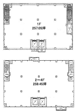 城南島倉庫ビル1-4F 間取り図