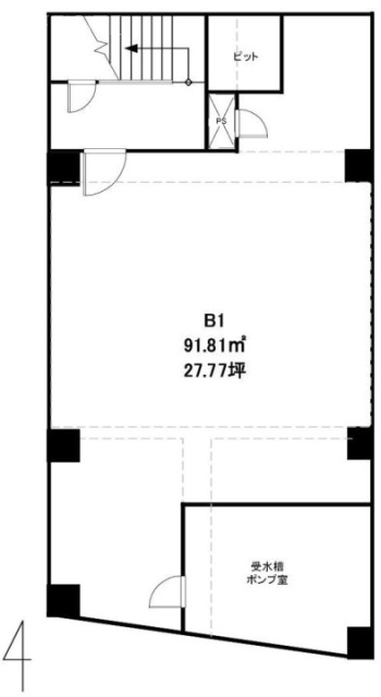 上野不二ビルB1F 間取り図