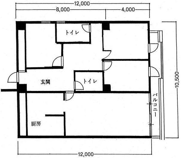 紀尾井ロイヤルハイツ202 間取り図