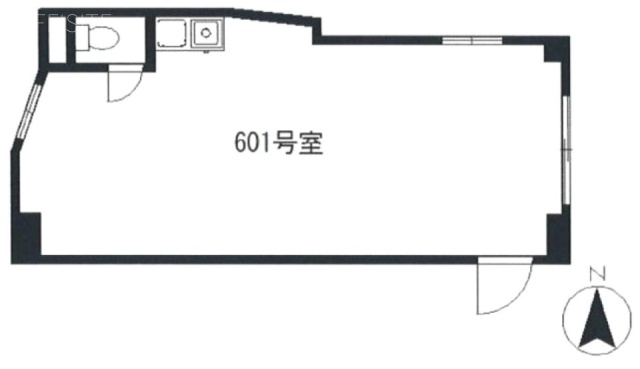 ゴールド19ビル601 間取り図