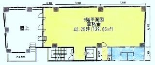 九段北一丁目ビル9F 間取り図