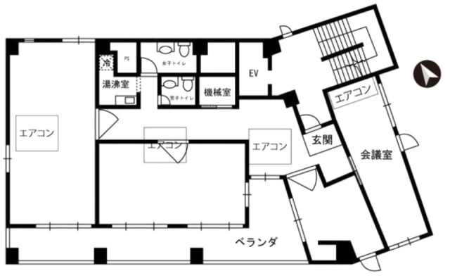 赤坂からす亭ビル4F 間取り図