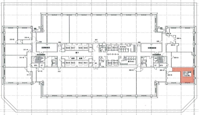 丸の内郵船ビル303-C 間取り図