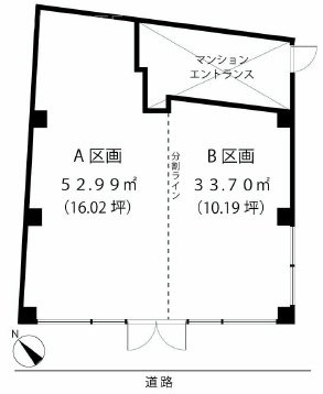 サングラータ西麻布ⅡビルB 間取り図