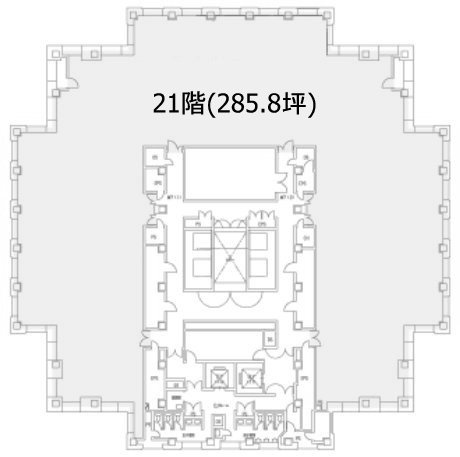 恵比寿プライムスクエアタワー21F 間取り図