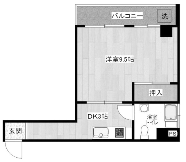 松屋ビル502 間取り図