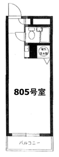 御徒町グリーンハイツ805 間取り図