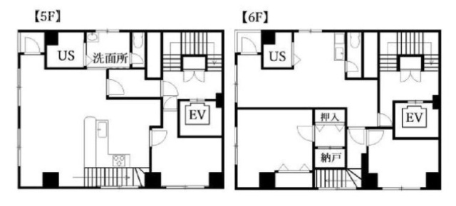 レアル新宿5F～6F 間取り図
