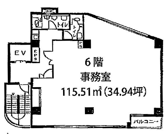 東麻布SSビル6F 間取り図