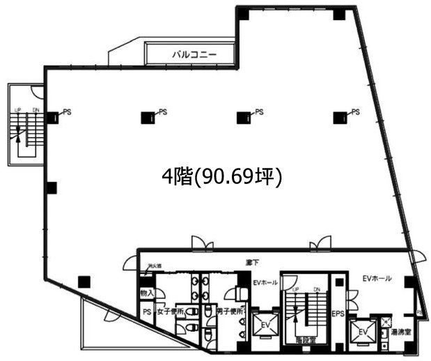 恵比寿KDビル4F 間取り図