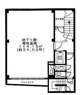 築地K-1ビルB1F 間取り図
