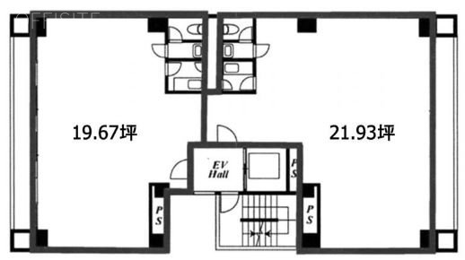 麹町1丁目3番地ビル401 間取り図