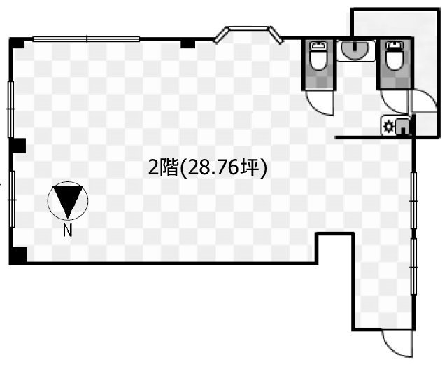 鴨山産業ビル2F 間取り図