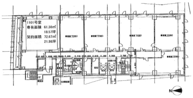 新宿タツミビル1101 間取り図