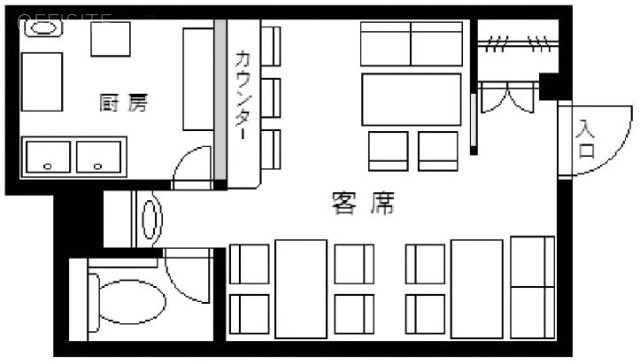ラヴィサンド白樺ビル1F 間取り図
