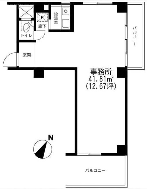 リエール日本橋ビル203 間取り図
