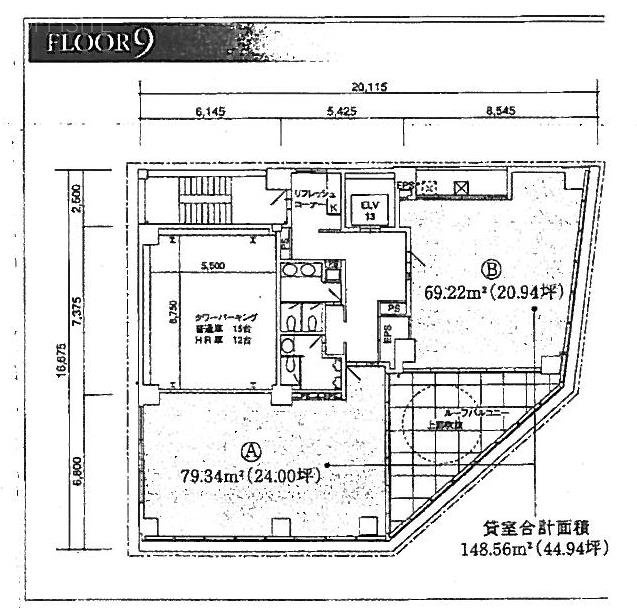 Cー5ビル9F 間取り図