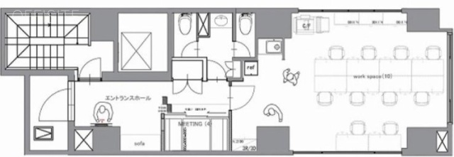 ACN日本橋PLACE3F 間取り図