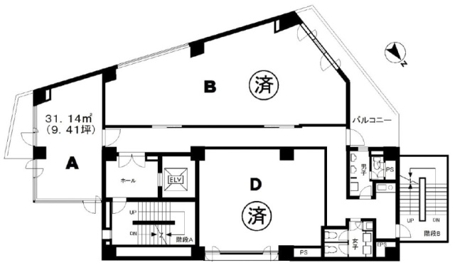 やまとビルA 間取り図