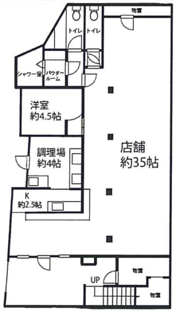 中町ムジカ店舗1F 間取り図