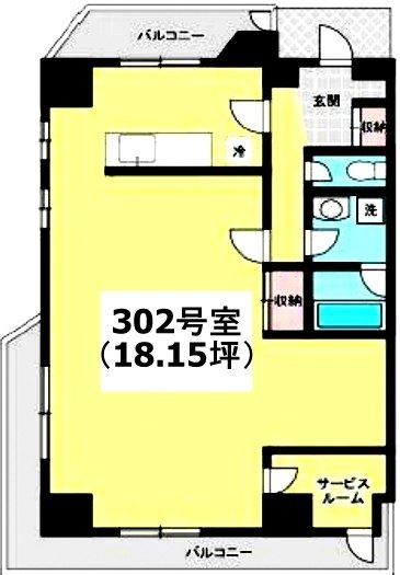 中野ソレイユビル302 間取り図