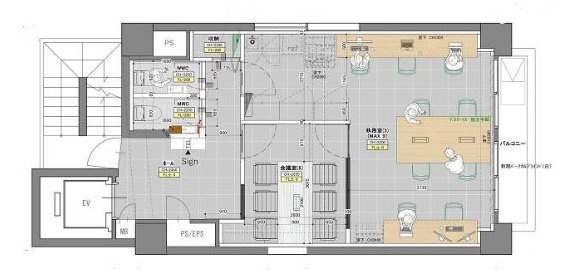PORT ONE 茅場町7F 間取り図